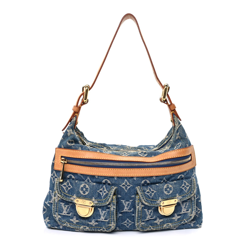  Louis Vuitton Monogram Denim Baggy PM Blue