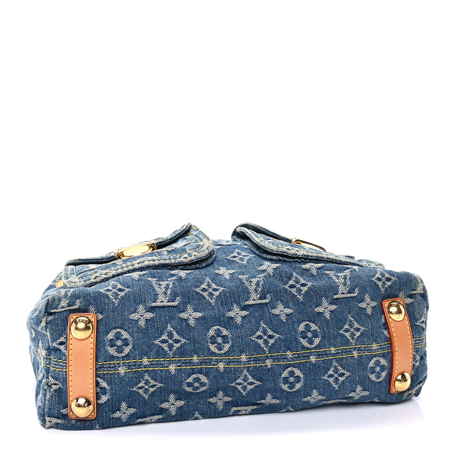 Louis Vuitton Monogram Denim Baggy PM Blue Image 3