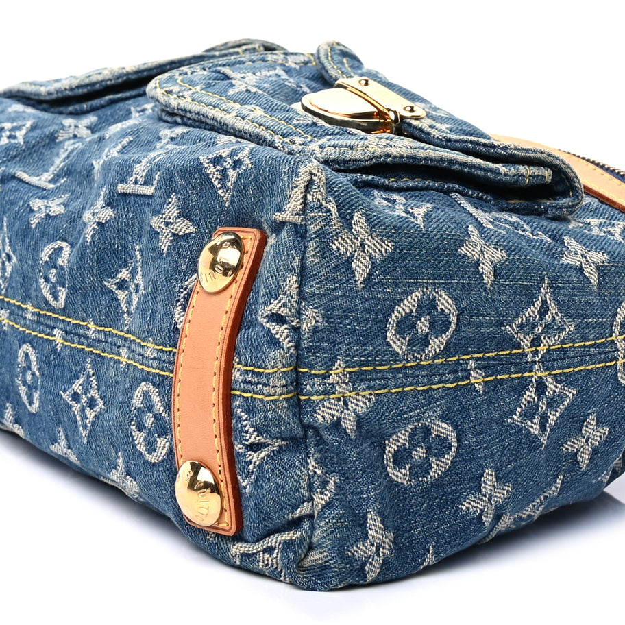 Louis Vuitton Monogram Denim Baggy PM Blue Image 8