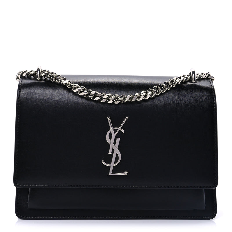  Saint Laurent Calfskin Medium Monogram Sunset Black
