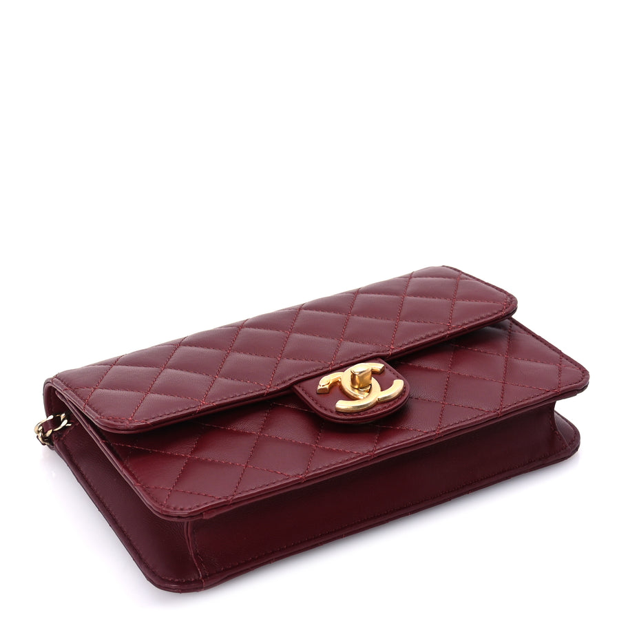 Chanel Lambskin Quilted Medium Crossing Times Flap  Red Image 3