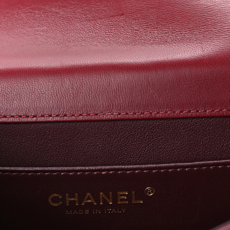 Chanel Lambskin Quilted Medium Crossing Times Flap  Red Image 5