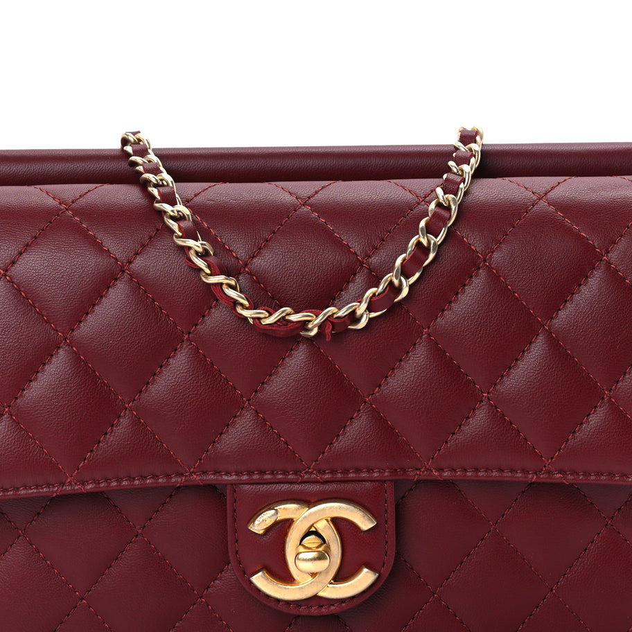 Chanel Lambskin Quilted Medium Crossing Times Flap  Red Image 7