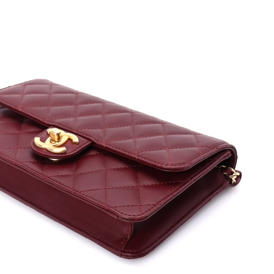 Chanel Lambskin Quilted Medium Crossing Times Flap  Red Image 9