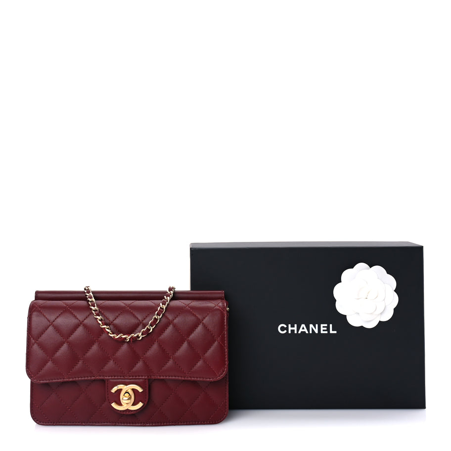 Chanel Lambskin Quilted Medium Crossing Times Flap  Red Image 10