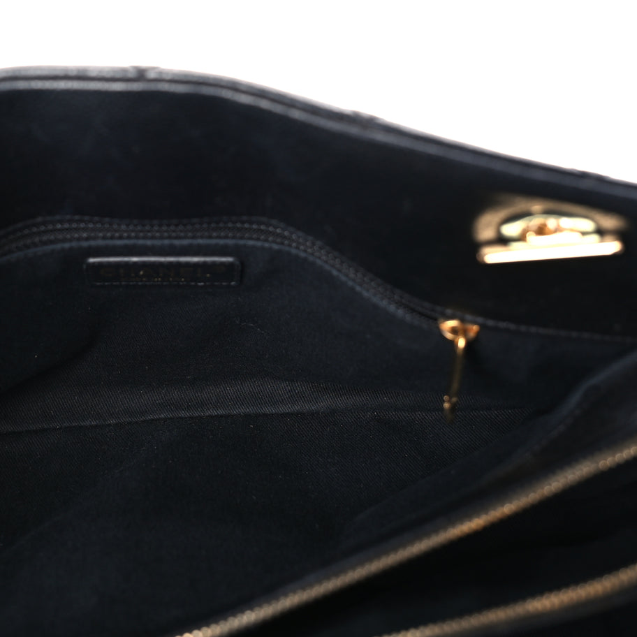 Chanel Caviar Quilted Timeless CC Soft Tote Black Image 4