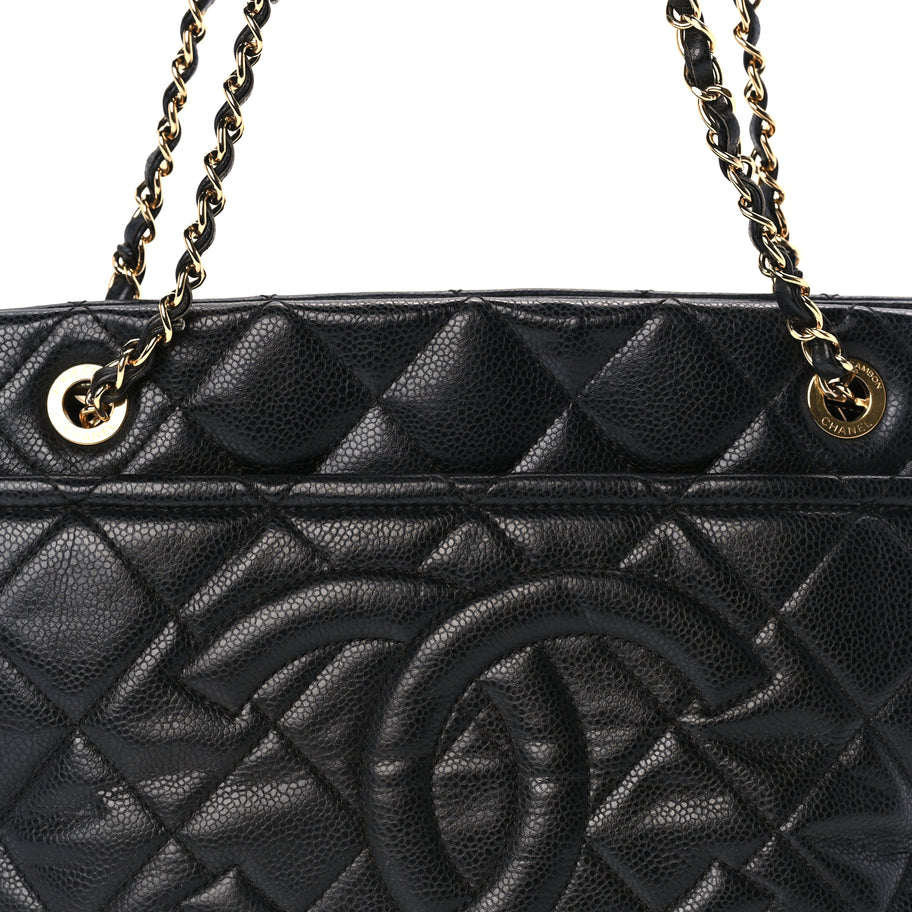 Chanel Caviar Quilted Timeless CC Soft Tote Black Image 7