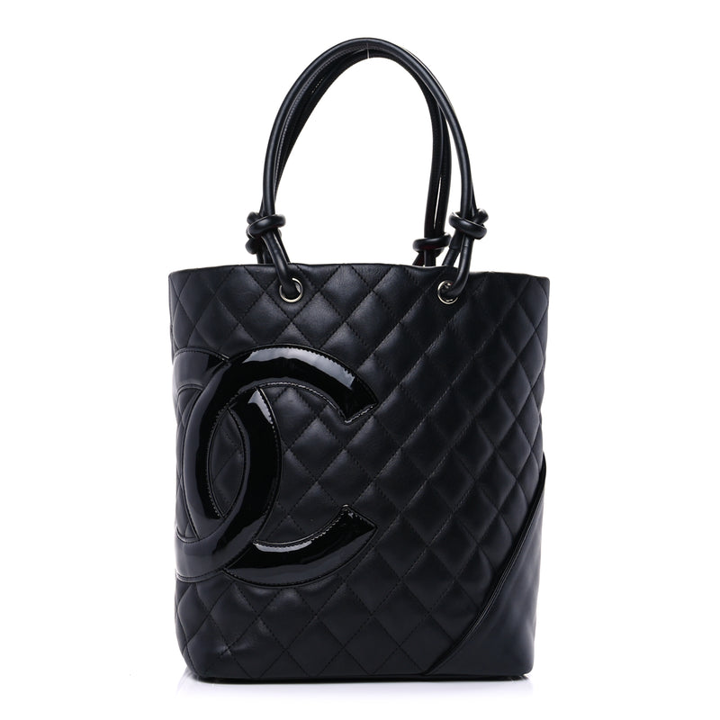  Chanel Calfskin Quilted Medium Cambon Tote Black