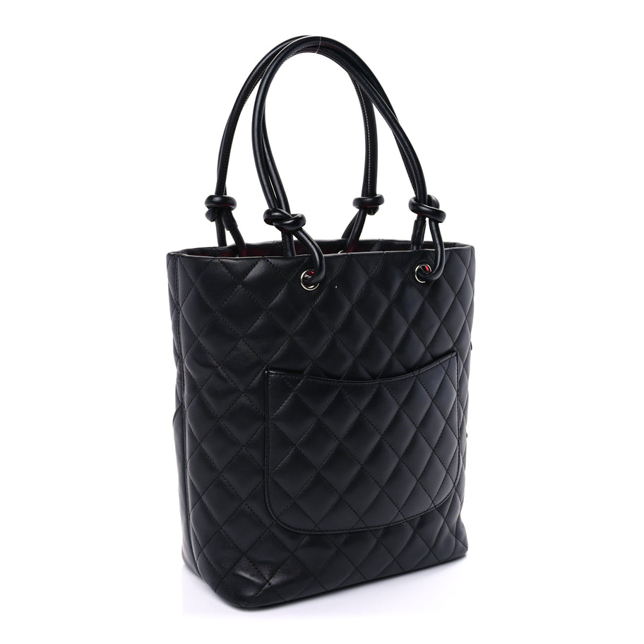 Chanel Calfskin Quilted Medium Cambon Tote Black Image 2