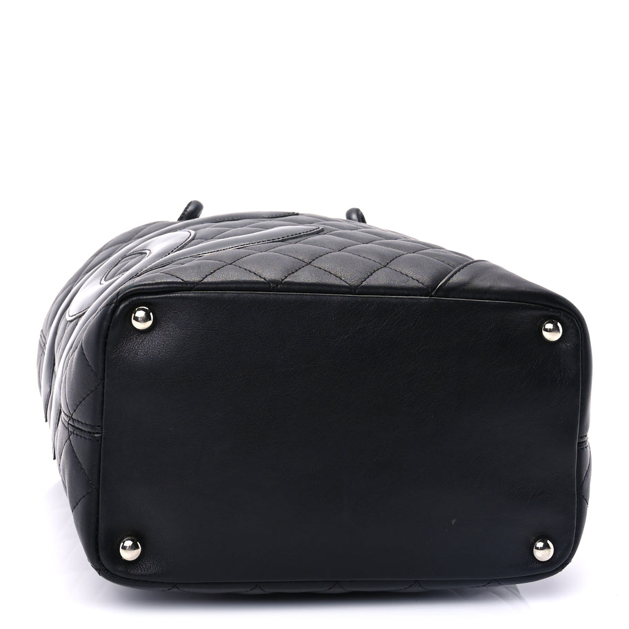 Chanel Calfskin Quilted Medium Cambon Tote Black Image 3