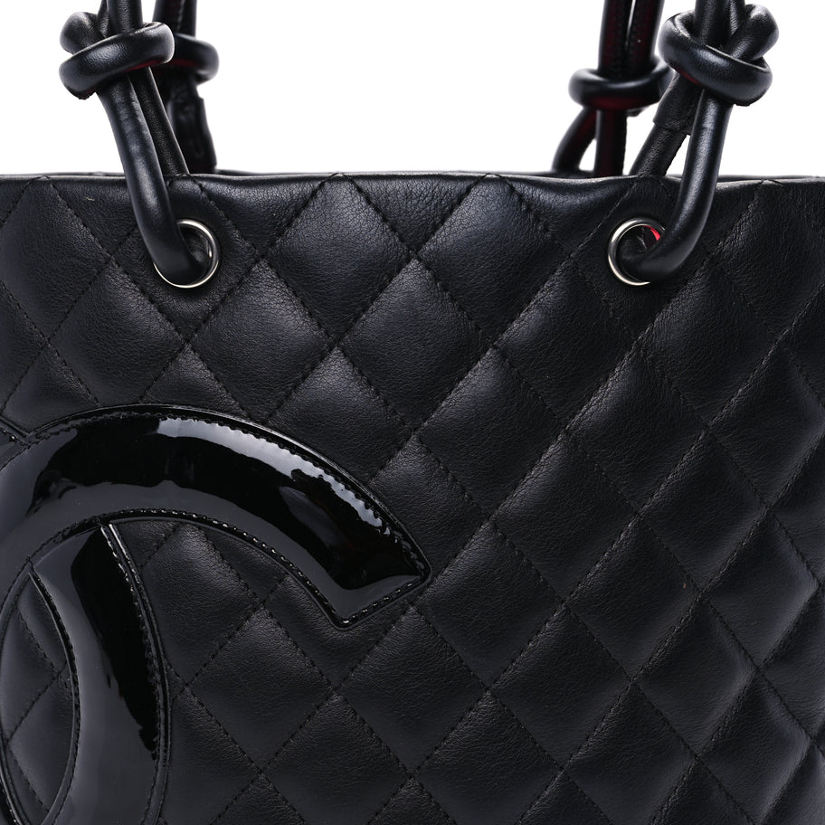 Chanel Calfskin Quilted Medium Cambon Tote Black Image 6