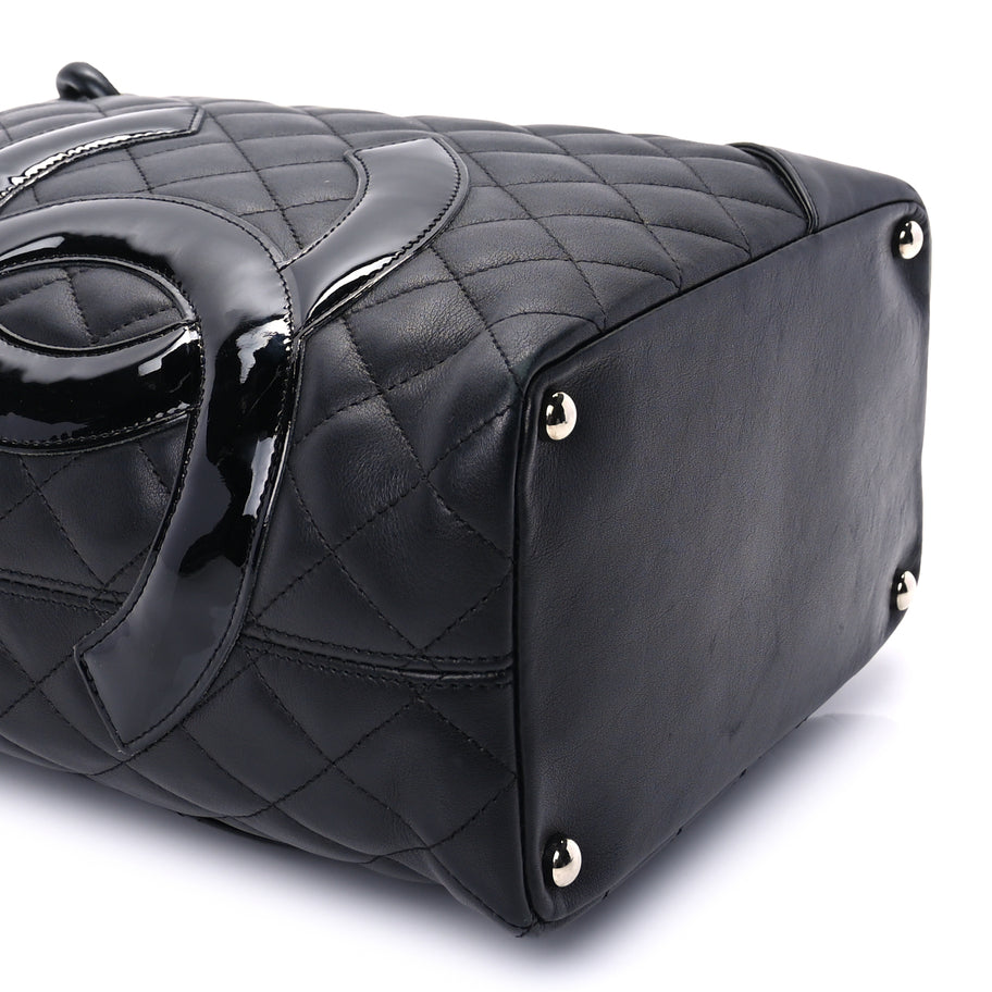 Chanel Calfskin Quilted Medium Cambon Tote Black Image 7