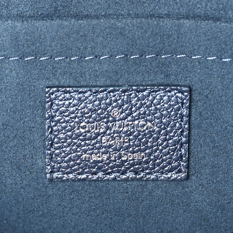 Louis Vuitton Metallic Empreinte Monogram Giant Speedy Bandouliere 20 Navy Nacre Image 5