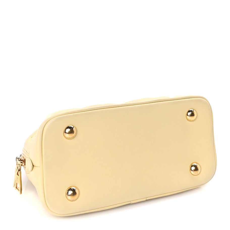 Louis Vuitton Calfskin Bubblegram Alma BB  Banana Image 3