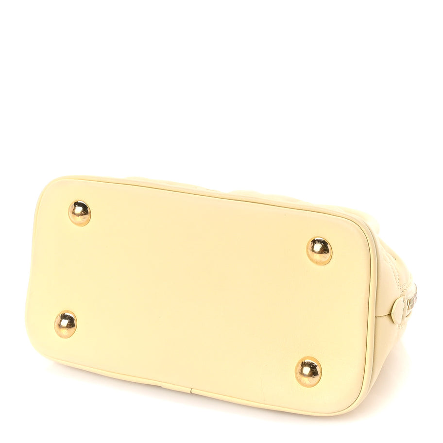 Louis Vuitton Calfskin Bubblegram Alma BB  Banana Image 8