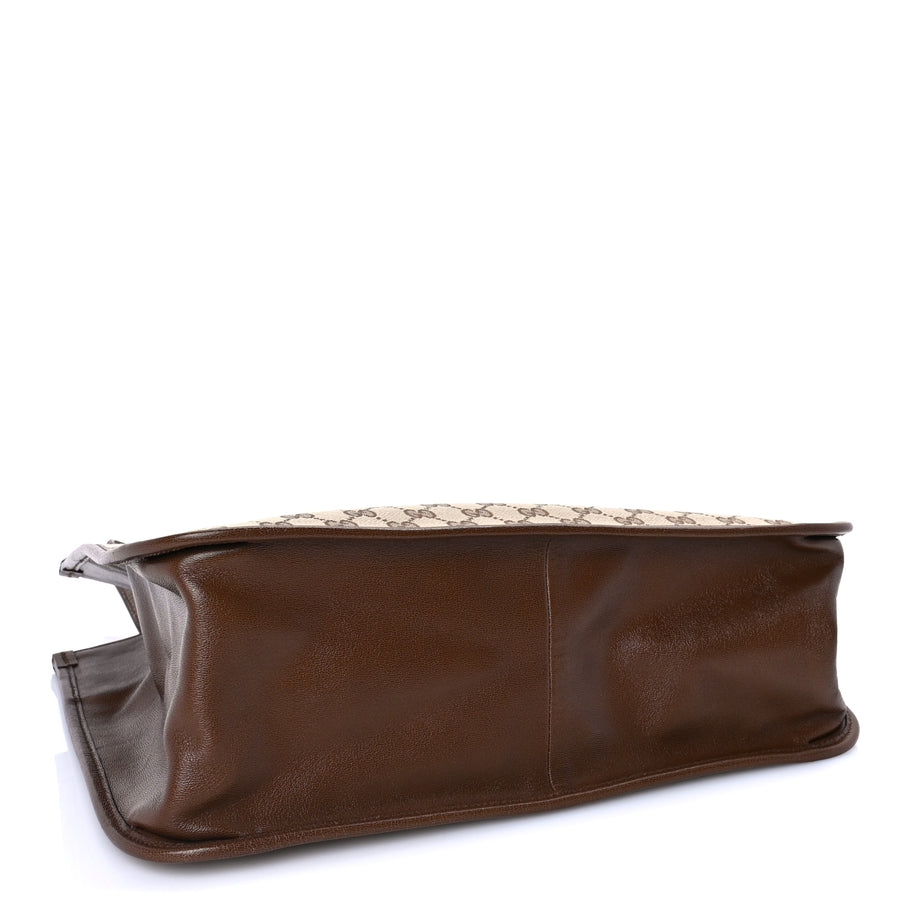 Gucci Monogram Horsebit 1955 Tote Bag Beige  Brown Sugar Image 3