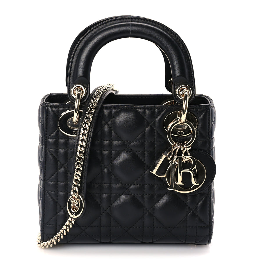 Christian Dior Lambskin Cannage Mini Lady Dior Black Image 1