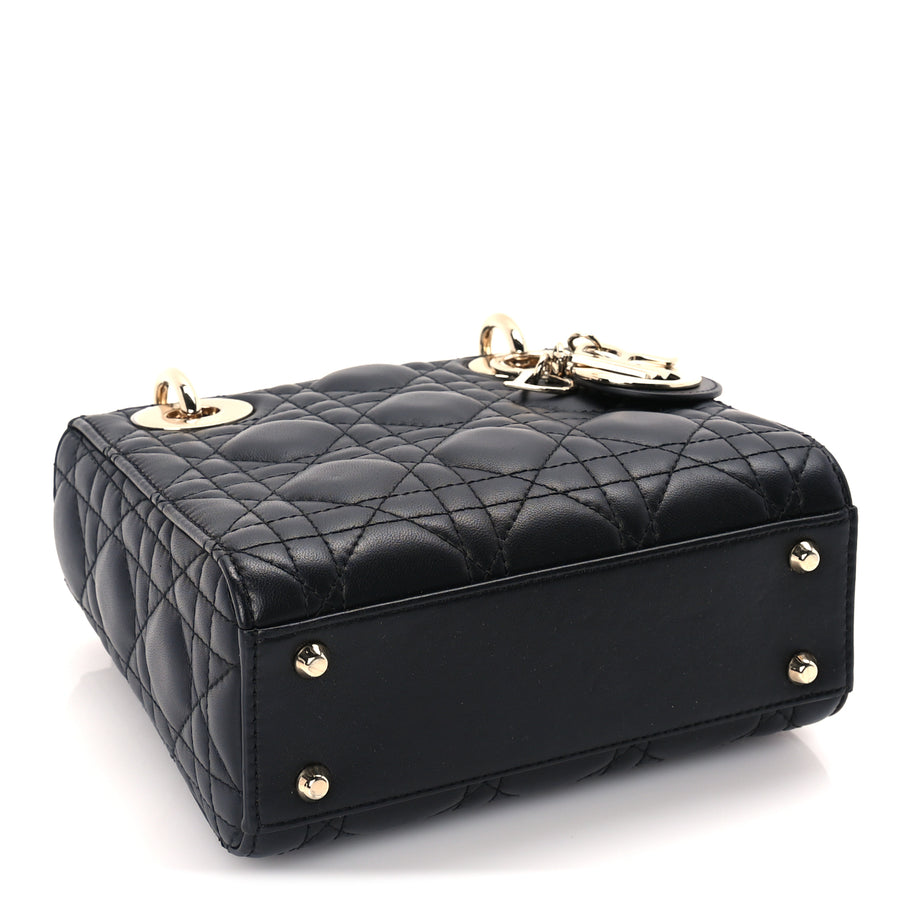 Christian Dior Lambskin Cannage Mini Lady Dior Black Image 3