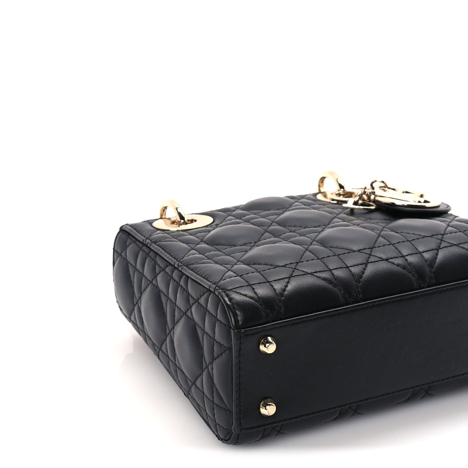 Christian Dior Lambskin Cannage Mini Lady Dior Black Image 7