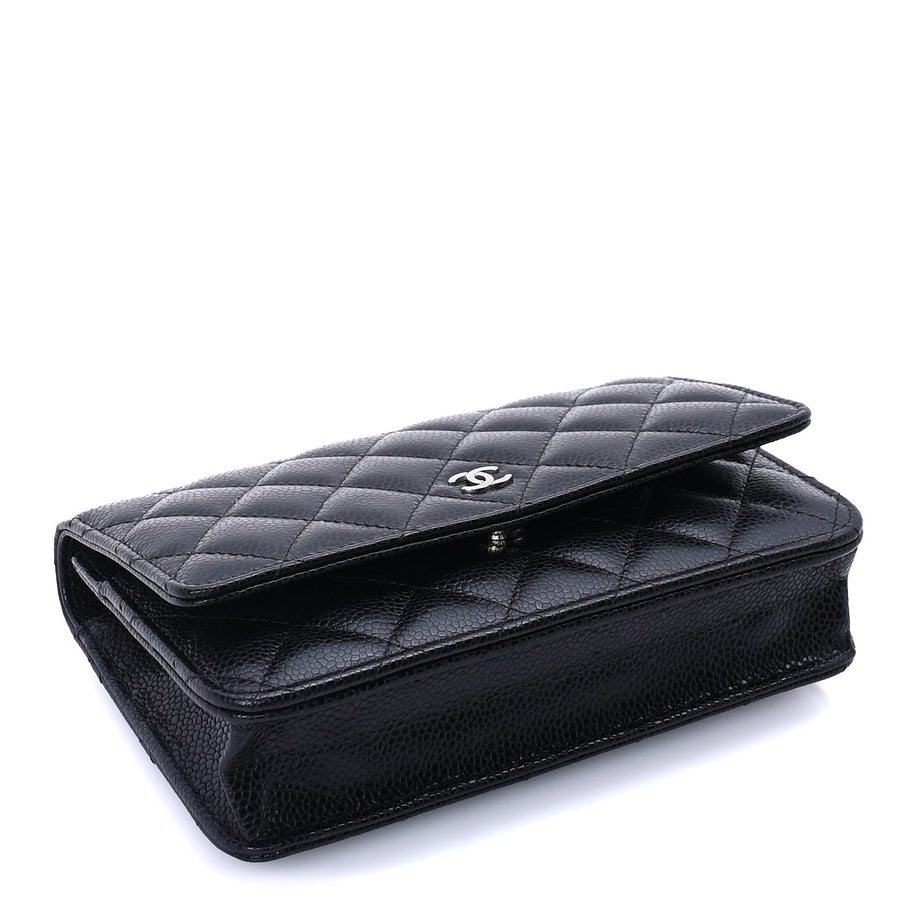 Chanel Caviar Quilted Wallet on Chain WOC  Black Image 3