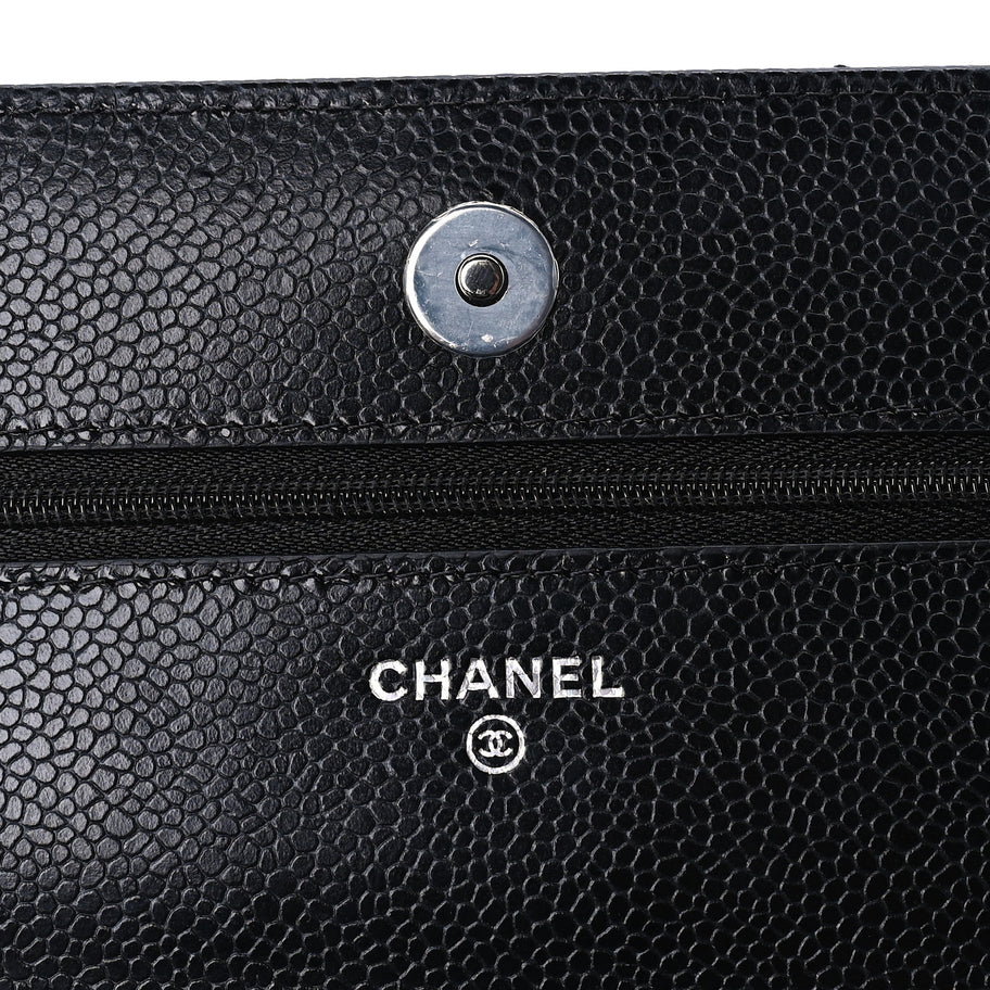 Chanel Caviar Quilted Wallet on Chain WOC  Black Image 5