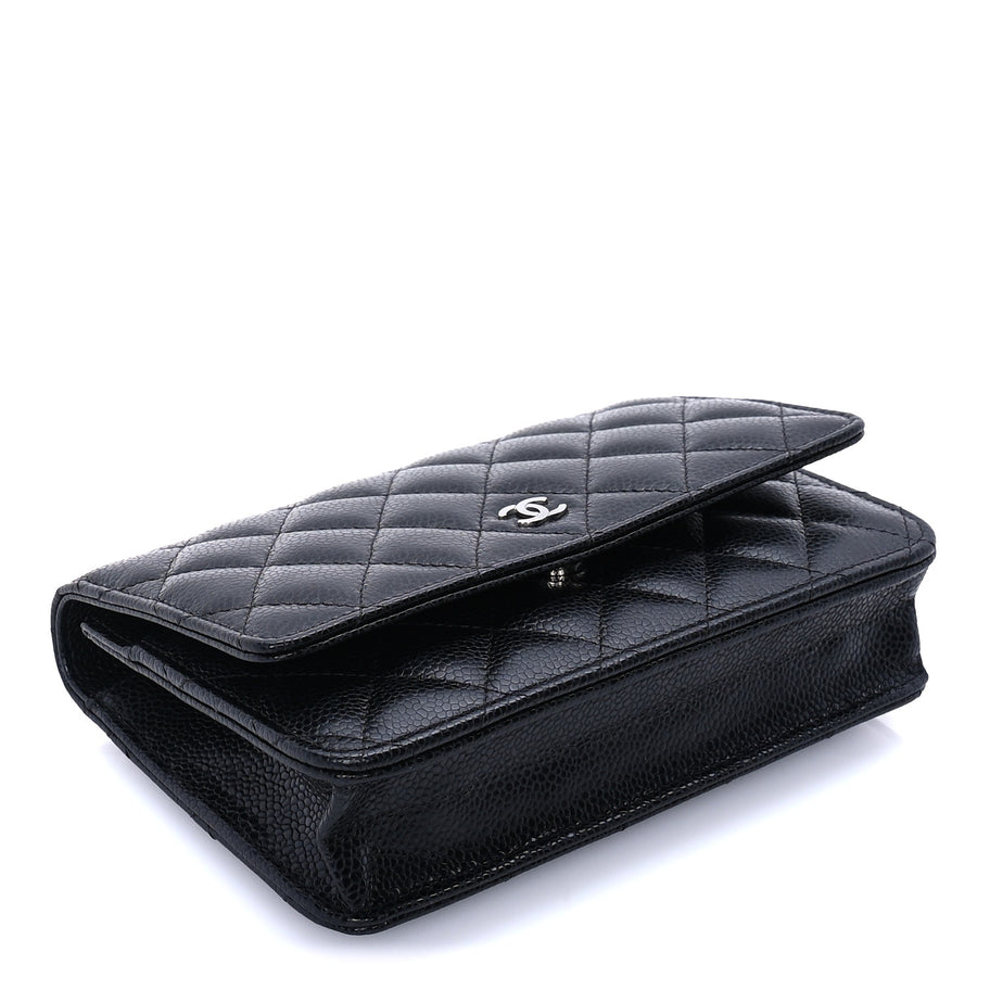 Chanel Caviar Quilted Wallet on Chain WOC  Black Image 8
