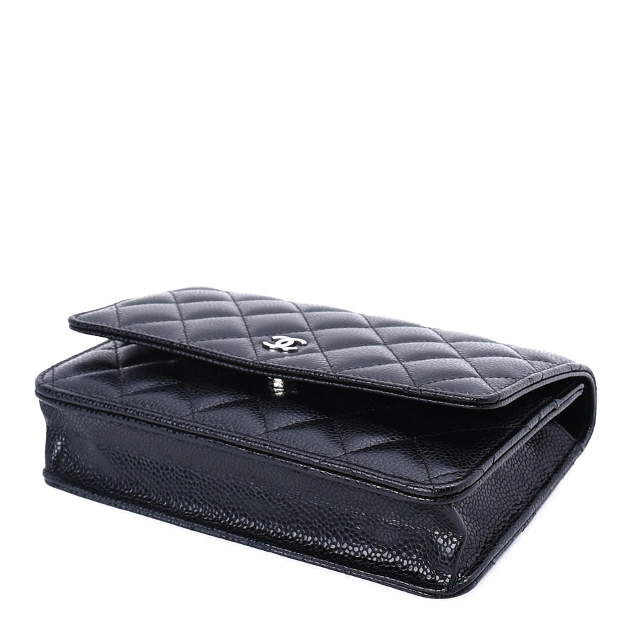 Chanel Caviar Quilted Wallet on Chain WOC  Black Image 9