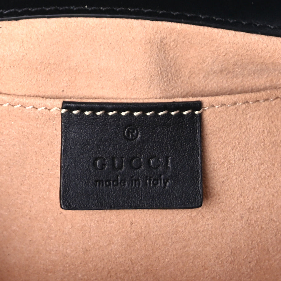 Gucci Guccissima Small Padlock Shoulder Bag  Black Image 5