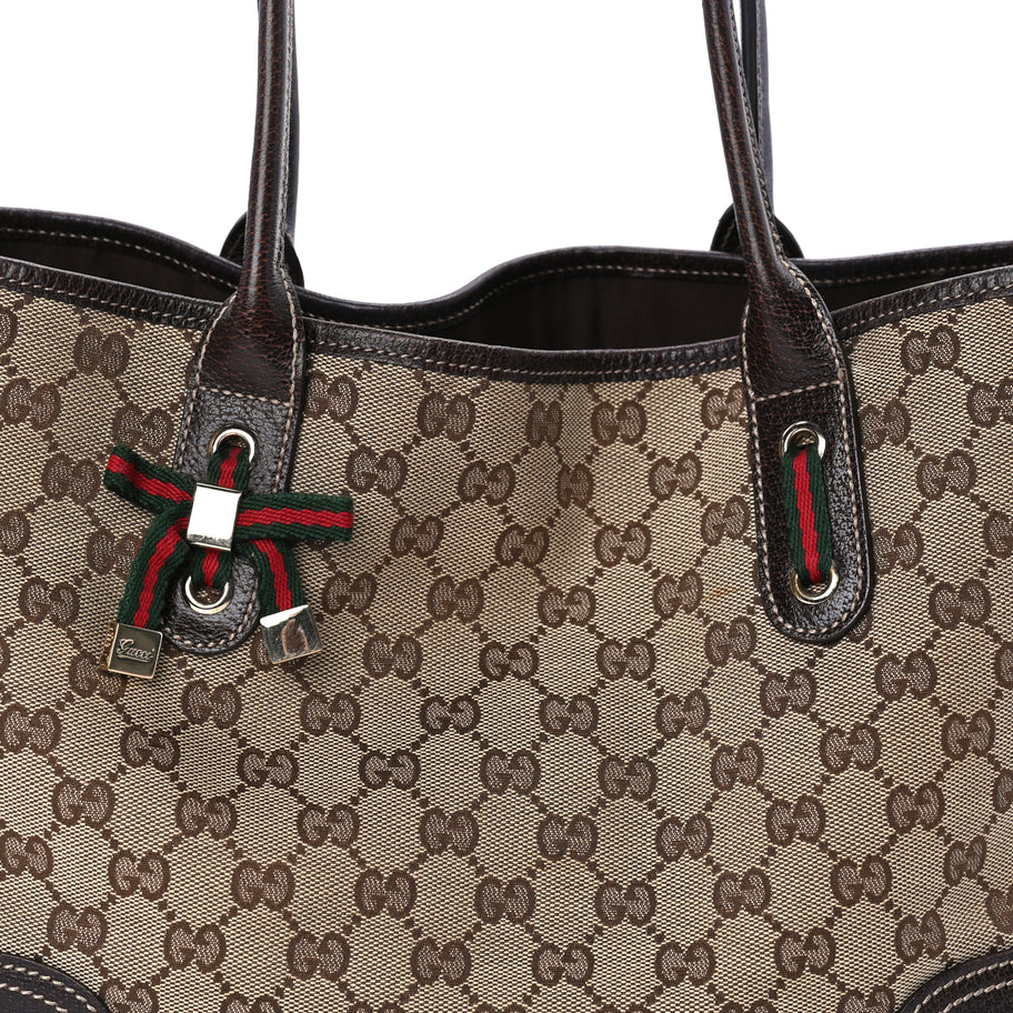 Gucci Monogram Medium Princy Tote  Dark Brown Image 6