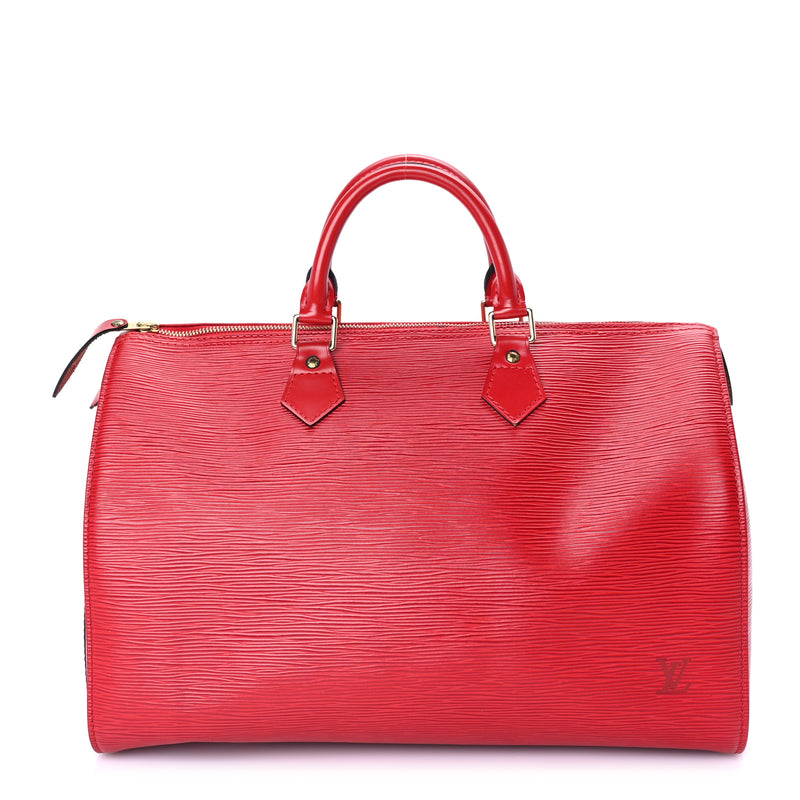  Louis Vuitton Epi Speedy 35  Castillan Red