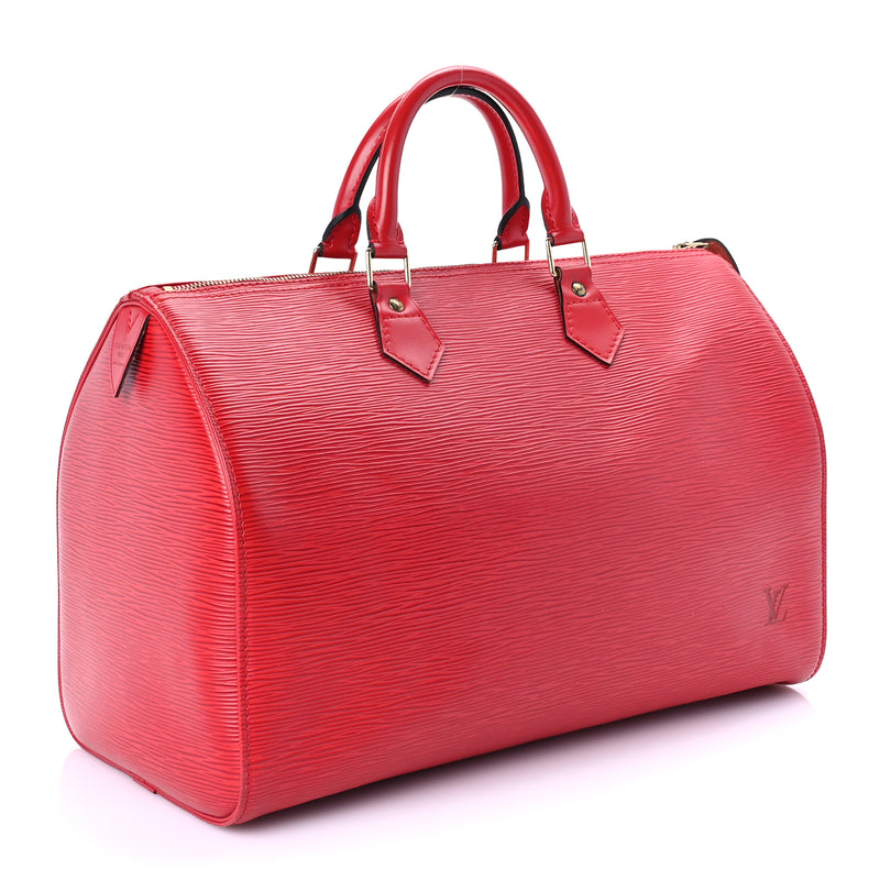 Louis Vuitton Epi Speedy 35  Castillan Red