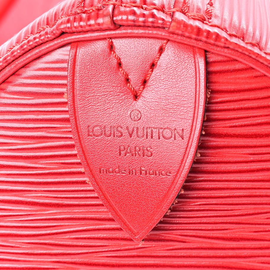 Louis Vuitton Epi Speedy 35  Castillan Red Image 5