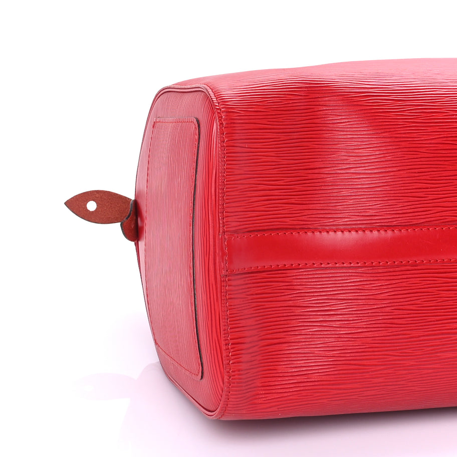 Louis Vuitton Epi Speedy 35  Castillan Red Image 7
