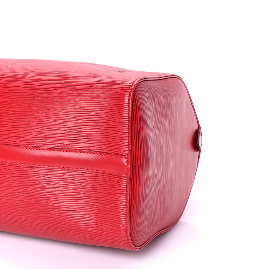 Louis Vuitton Epi Speedy 35  Castillan Red Image 8
