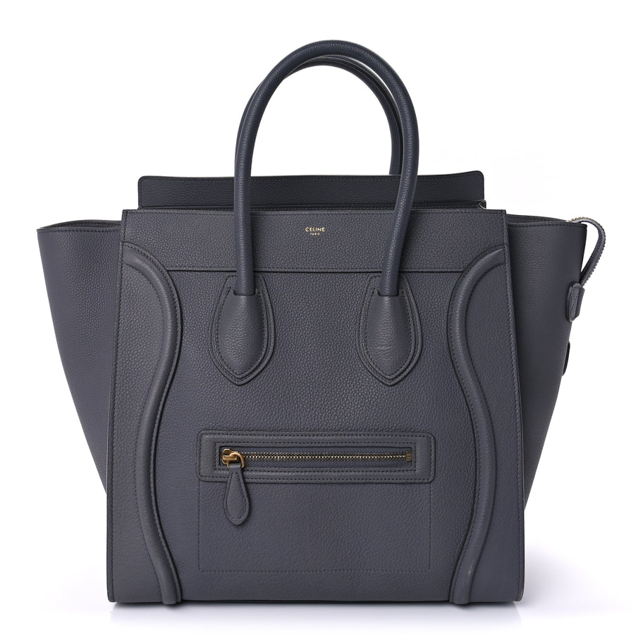 Celine Drummed Calfskin Mini Luggage  Kohl Image 1