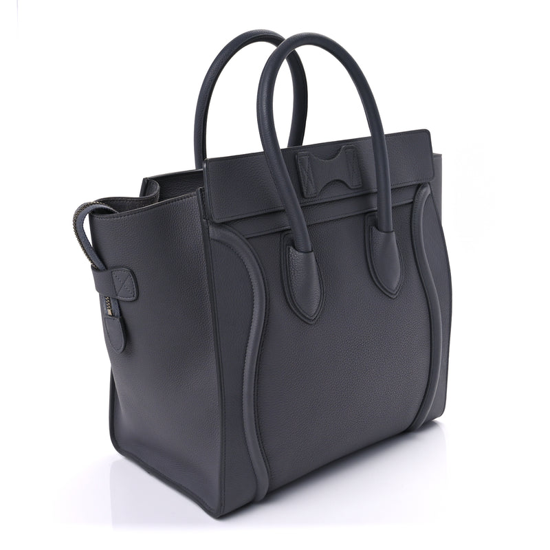  Celine Drummed Calfskin Mini Luggage  Kohl
