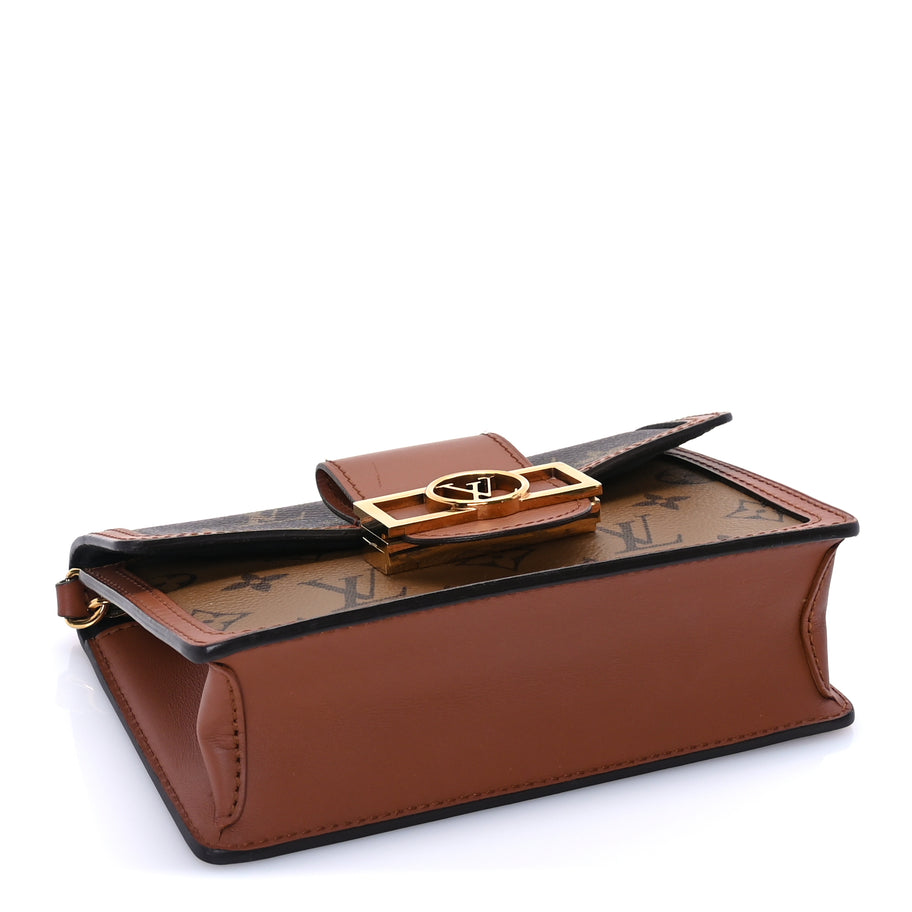 Louis Vuitton Reverse Monogram Dauphine Chain Wallet Brown Image 4