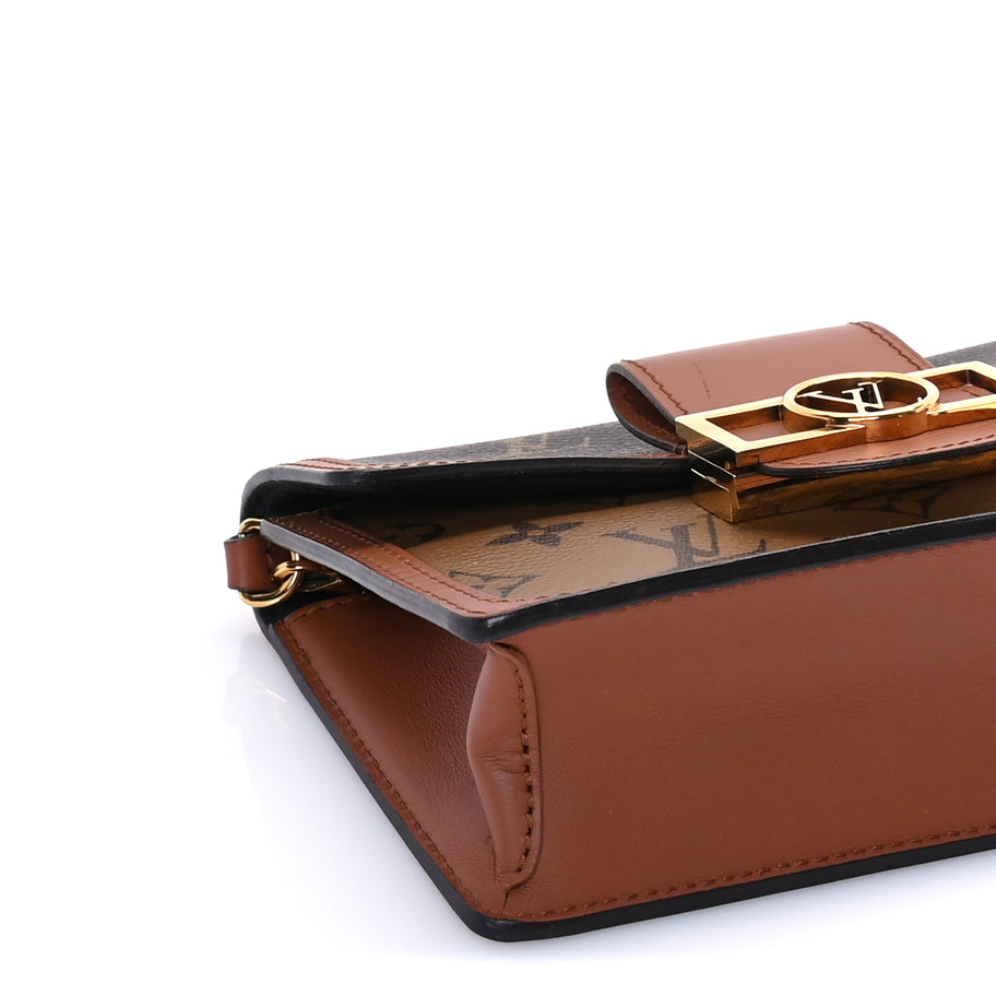 Louis Vuitton Reverse Monogram Dauphine Chain Wallet Brown Image 8
