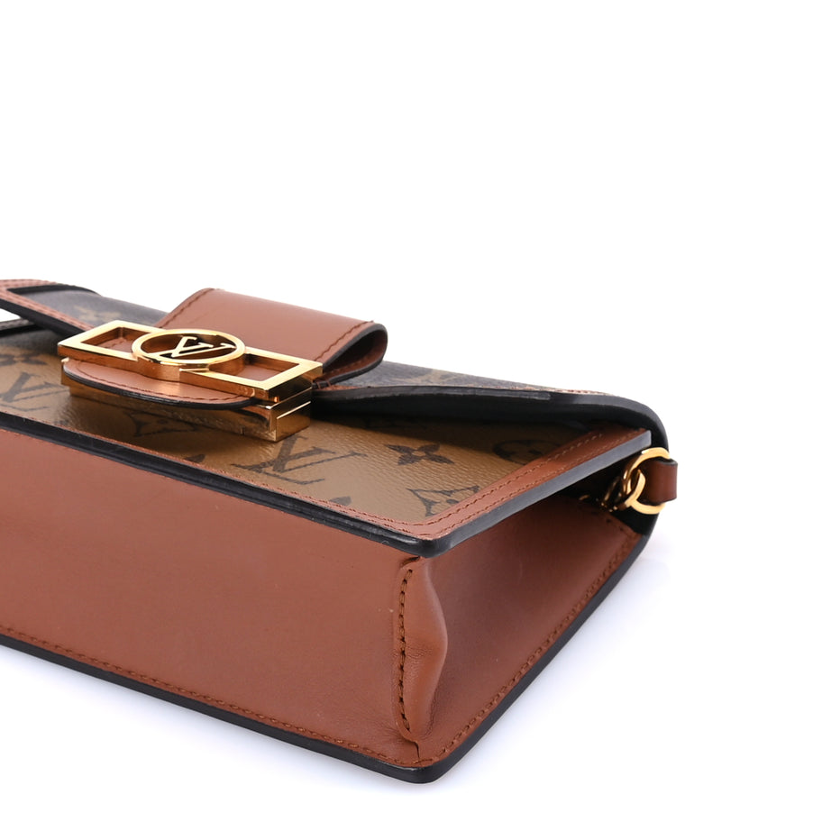 Louis Vuitton Reverse Monogram Dauphine Chain Wallet Brown Image 9