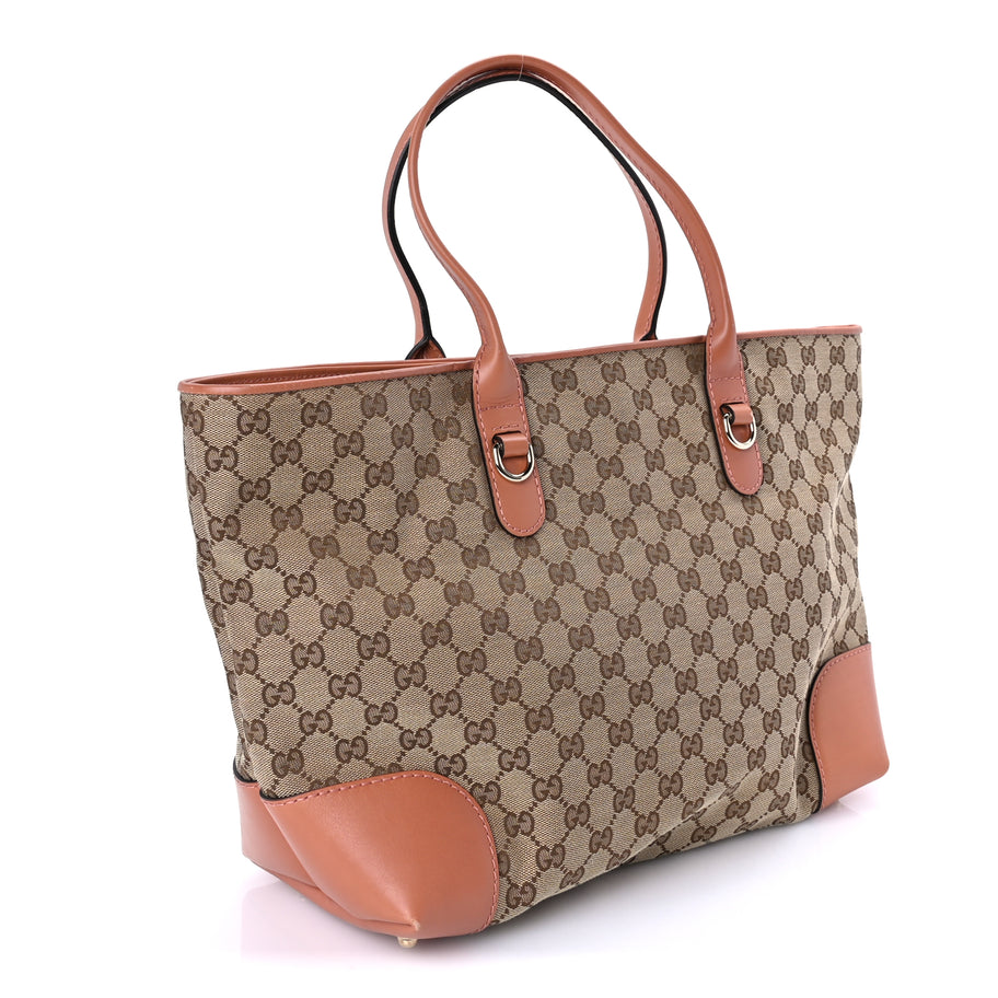 Gucci Monogram Large Heart Bit Charm Top Handle Tote Coral Image 3