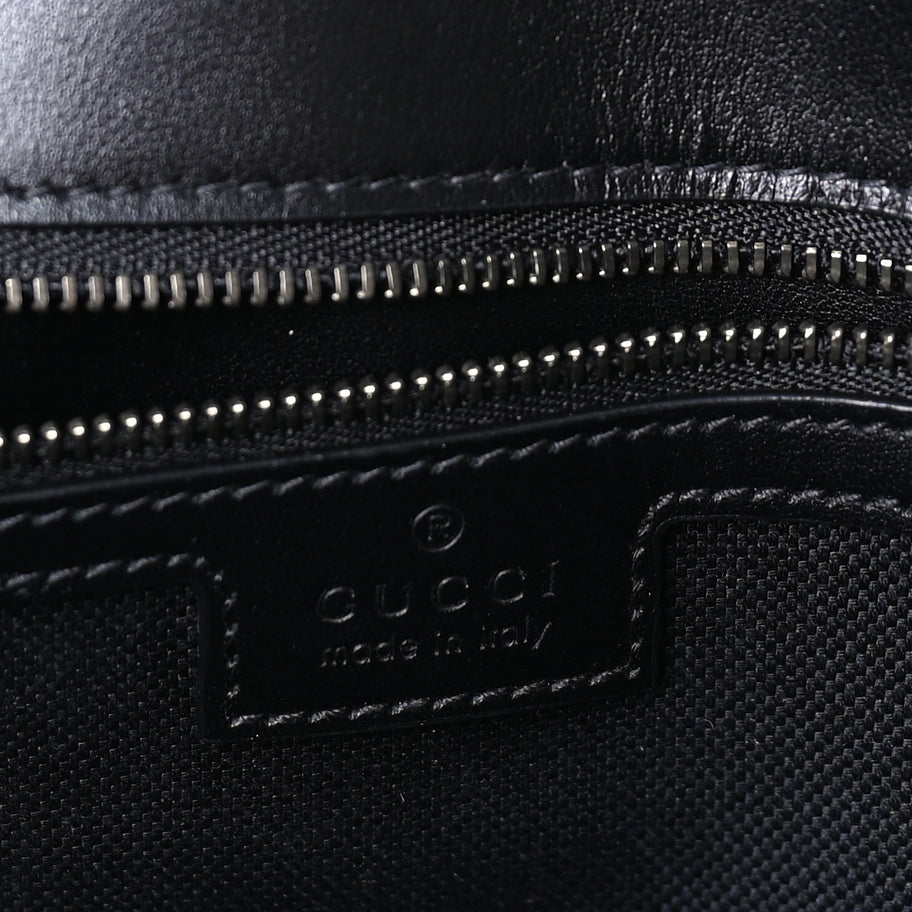 Gucci Calfskin Matelasse Monochrome Small GG Marmont Shoulder Bag Black Image 6