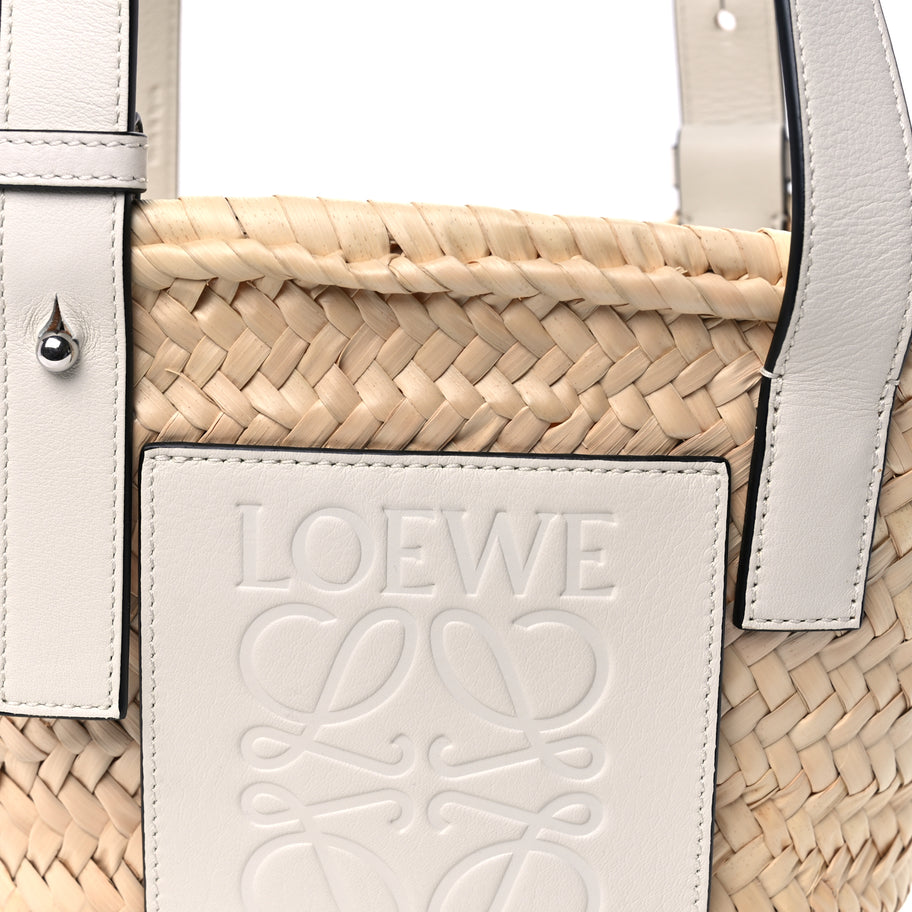 Loewe Raffia Mini Basket Tote Bag Natural White Image 6
