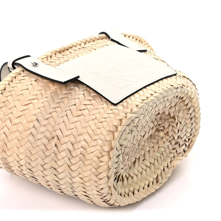 Loewe Raffia Mini Basket Tote Bag Natural White Image 7