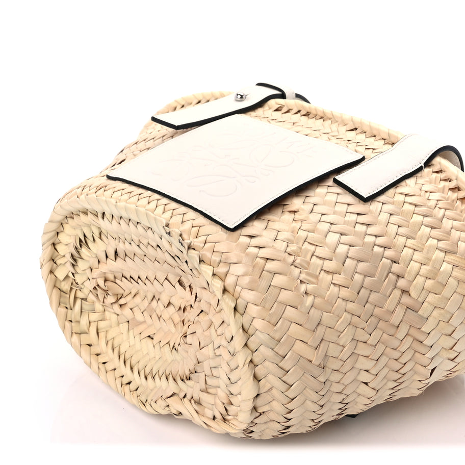 Loewe Raffia Mini Basket Tote Bag Natural White Image 8