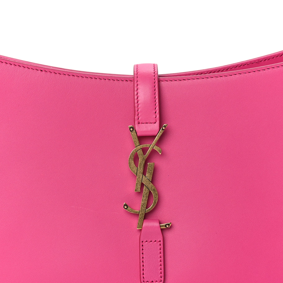 Saint Laurent Smooth Calfskin Le 5 A 7 Hobo Bubblegum Image 7