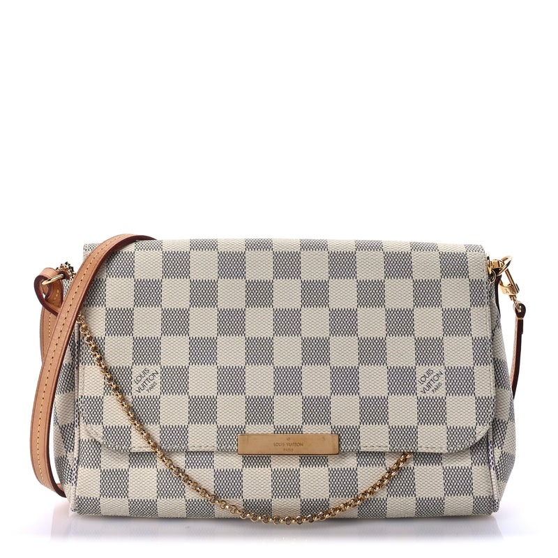  Louis Vuitton Damier Azur Favorite MM White