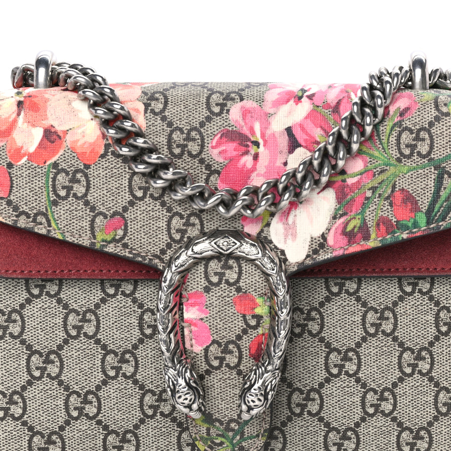 Gucci GG Supreme Monogram Blooms Mini Dionysus Shoulder Bag Beige Multicolor Dry Rose Image 6
