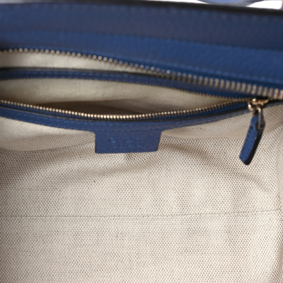 Gucci Dollar Calfskin Medium Soho Top Handle Satchel Caspian Image 4
