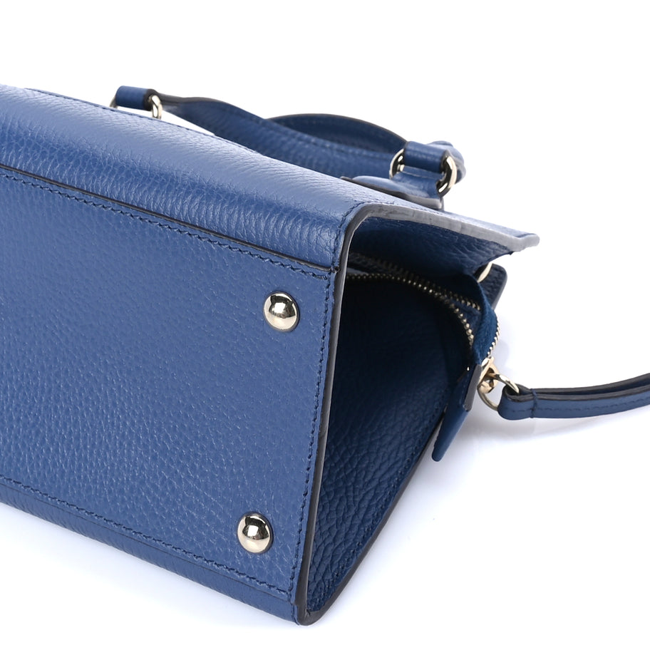 Gucci Dollar Calfskin Medium Soho Top Handle Satchel Caspian Image 8