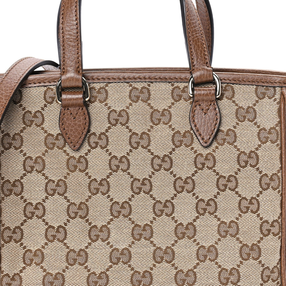 Gucci Monogram Small Bree Tote Beige Tabacco Image 6
